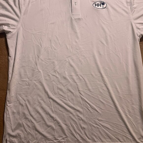 VTG Tour Play Hilton Head Island HHI Men LG Golf Polo White‎ Embroidered (W) - Picture 2 of 8